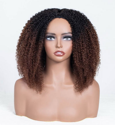 Coily / Kinky Curly 3 In 1 Half Wig ( Can be weared in half wig / headband wig / ponytail )