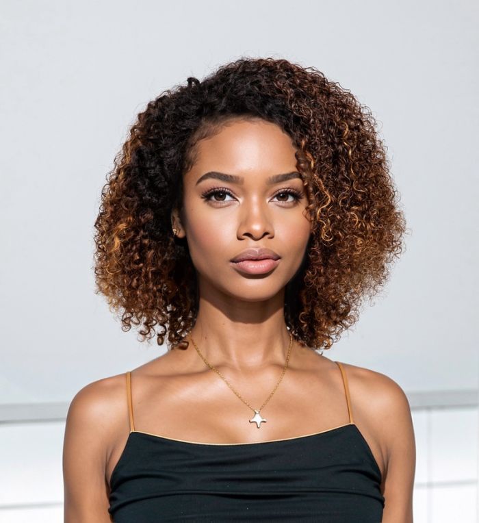 Blonde Highlights Ombre Brown Colored 6x5 Glueless Lace Wigs Ready To Wear-024