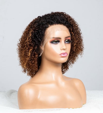 Blonde Highlights Ombre Brown Colored 6x5 Glueless Lace Wigs Ready To Wear-024