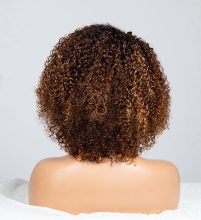 Blonde Highlights Ombre Brown Colored 6x5 Glueless Lace Wigs Ready To Wear-024