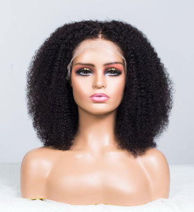 Fluffy Curly Look Glueless Lace Wig Human Hair Ready To Wear-020