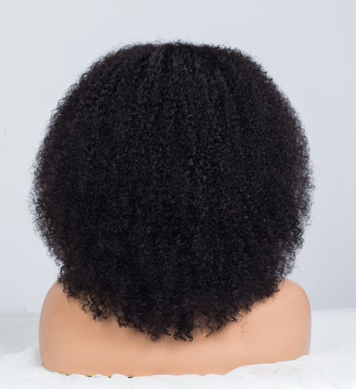 Fluffy Curly Look Glueless Lace Wig Human Hair Ready To Wear-020