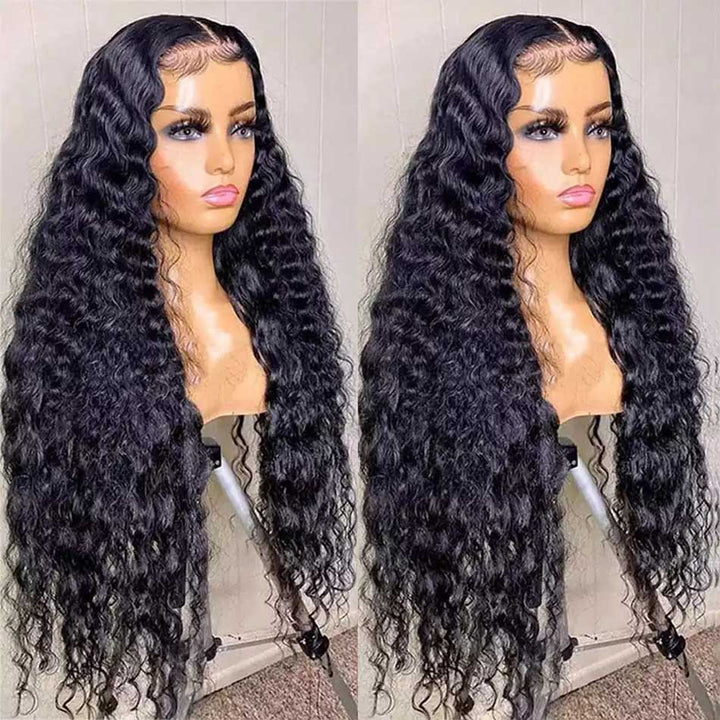 Dachic 13x4 13x6 HD Transparent Lace Front Human Hair Wigs Brazilian Deep Wave Frontal Wigs 180% Density