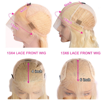 10A 250% Density Ombre Ash Blonde 13x6 Lace Front Human Hair Wigs