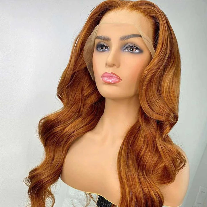 Dachic Ginger Colored 13x4 5x5 HD Lace Front Closure Human Hair Wigs 180% Density