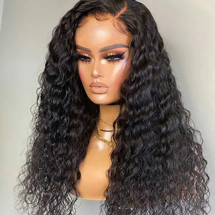 Glueless Wigs Human Hair Ready To Wear 5x5 HD Transparent Lace Closure Deep Wave Glueless Human Hair Wigs Wear And Go