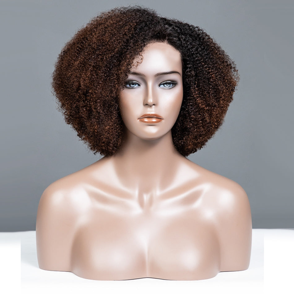 Side Part Ombre Brown Colored Glueless Lace Wigs Ready To Wear-028