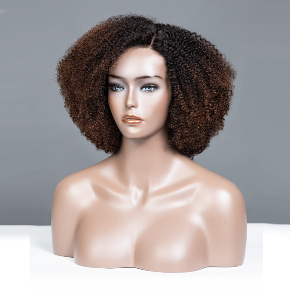Side Part Ombre Brown Colored Glueless Lace Wigs Ready To Wear-028