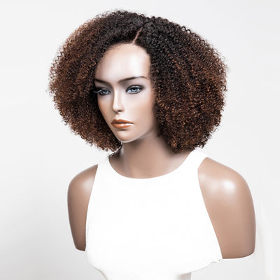 Side Part Ombre Brown Colored Glueless Lace Wigs Ready To Wear-028