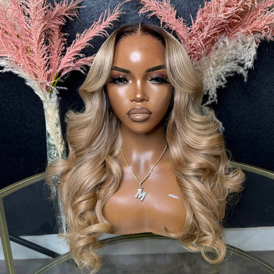 Top 10A 250% Density Ombre P10/613 13x6 Lace Front Human Hair Wig Body Wave
