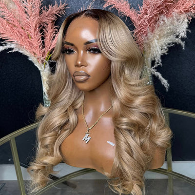 Top 10A 250% Density Ombre P10/613 13x6 Lace Front Human Hair Wig Body Wave