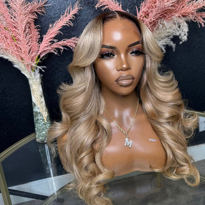 Top 10A 250% Density Ombre P10/613 13x6 Lace Front Human Hair Wig Body Wave