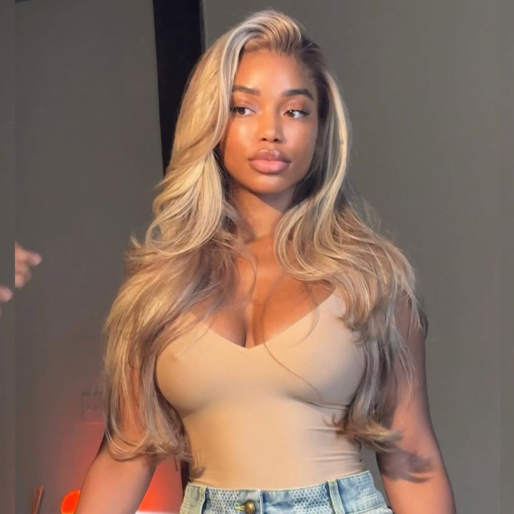 Top 10A 250% Density Ombre P10/613 13x6 Lace Front Human Hair Wig Body Wave
