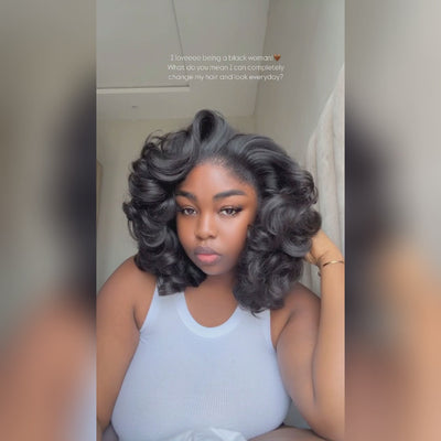 300% Density Classy And Luxury Bouncy Rose Wave Glueless Lace Wigs Human Hair Confident Boss Lady Wigs Ultra Full