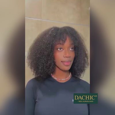 Afro Kinky Curly Seamless V-Part Wig