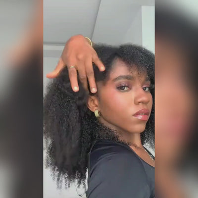 Afro Kinky Curly Seamless V-Part Wig