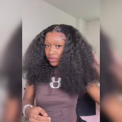 Top 15A Big Retro Curly Wigs Double Drawn Weft Made 250% Density Human Hair Wigs