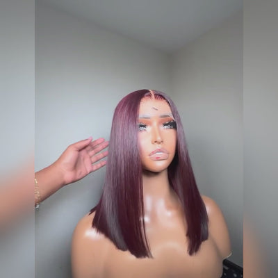 Elegant Brown Colored 13x6 Lace Front Wig 6x5 Glueless Lace Closure Ready To Wear Human Hair Wigs