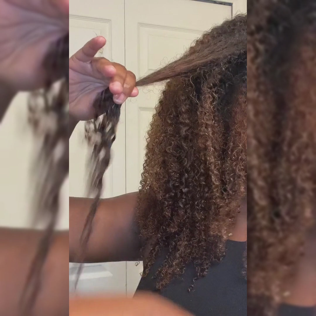 Coily Curly Ombre Brown Colored Glueless Lace Wig ,Embrace My Coily Life-019