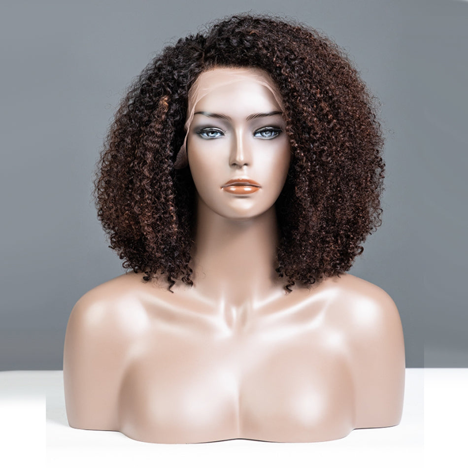 Low-key Highlight Brown Colored Glueless Lace Wigs Ready To Wear-030