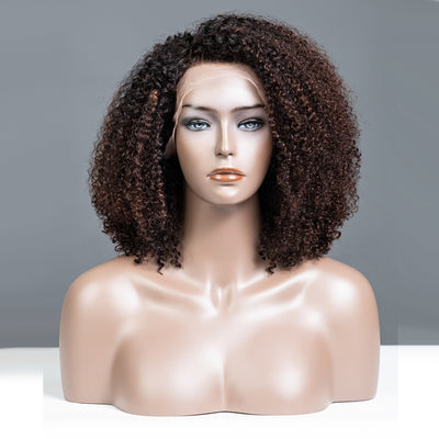 Low-key Highlight Brown Colored Glueless Lace Wigs Ready To Wear-030
