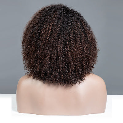 Low-key Highlight Brown Colored Glueless Lace Wigs Ready To Wear-030