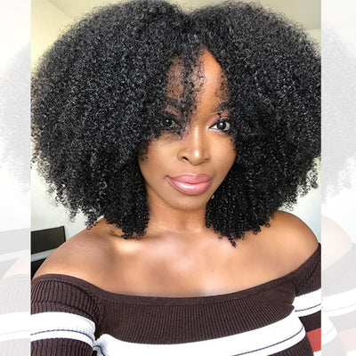 Afro Kinky Curly Seamless V-Part Wig