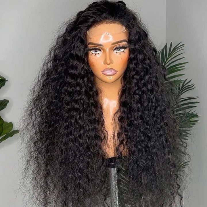 Dachic 4x4 5x5 Raw Indian Water Wave HD Lace Closure Human Hair Wigs 180% Density