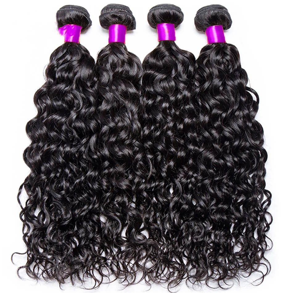 Dachic Hair Water Wave 4 Bundles Virgin Human Hair 100% Hair Weave Extensions Hair Weft Weave Bundle