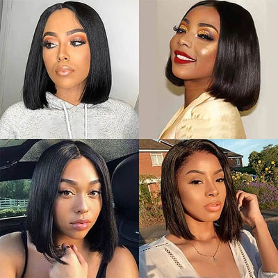 [Flash Sale] No.1 Dachic Hair Bone Straight Bob 13x4 Full Lace Front Human Hair Wigs