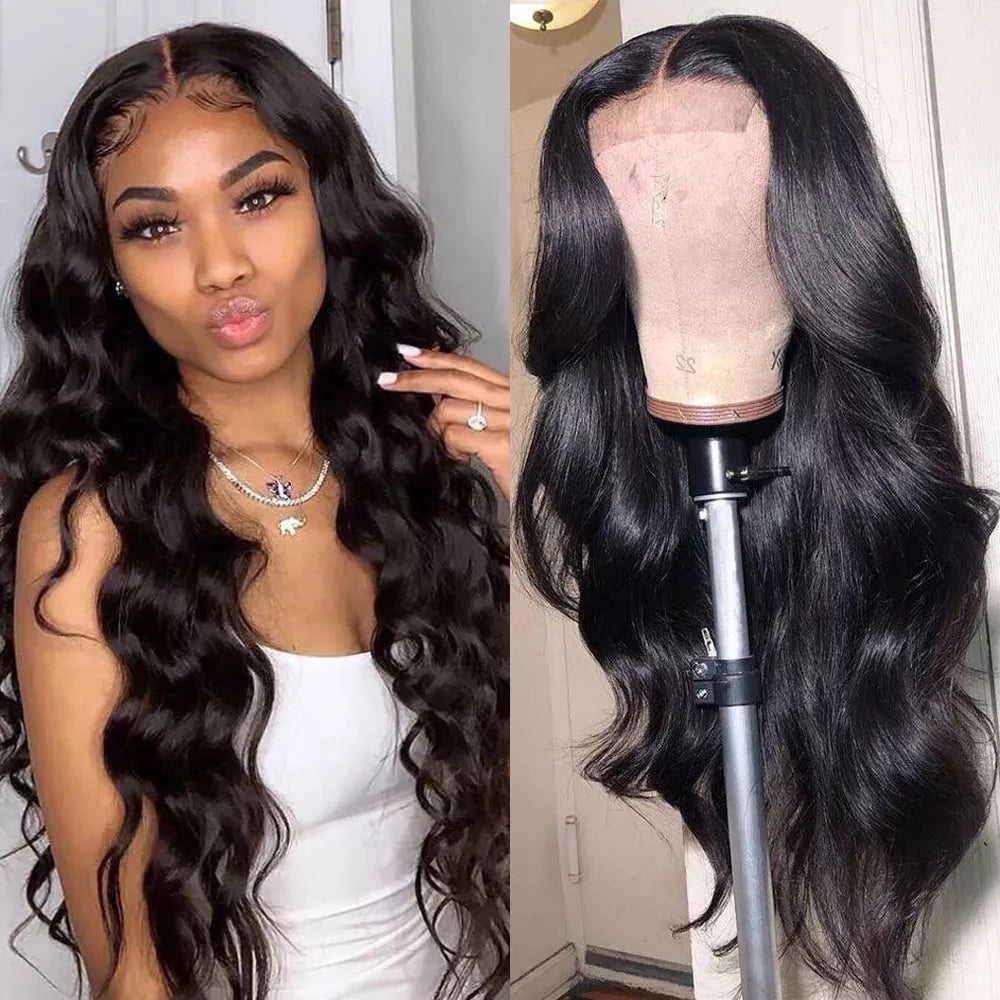 No.37 Dachic Hair 4x4 Lace Closure Wigs Body Wave Human Hair Natural Color Brazilian Virgin Hair