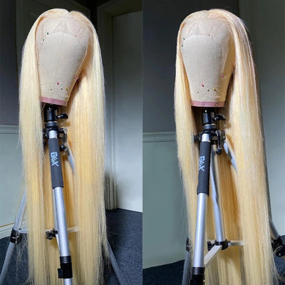 No.6 Dachic Hair #613 Blonde 13x4 Lace Frontal Wig Bone Straight Brazilian Virgin Hair