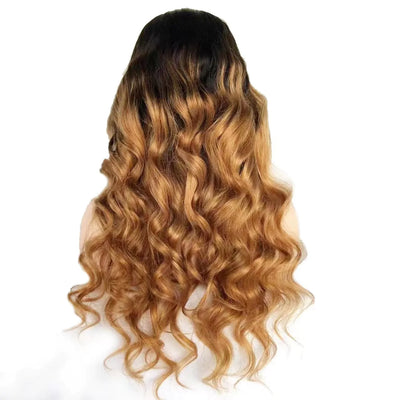 Dachic Hair 13x4 HD Lace Front Human Hair Wigs Ombre Colored Frontal Wigs 180% density