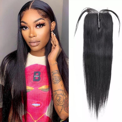 Dachic Hair 4x4 5x5 Lace Closure 13x4 Straight HD Lace Frontal Brazilian Remy Human Hair Closure Pre Plucked Natural Hair Line