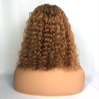 Dachic Hair Bob Water Wave Wigs 1B/30 Colored Human Hair 4x4 13x4 lace Frontal Closure Wig