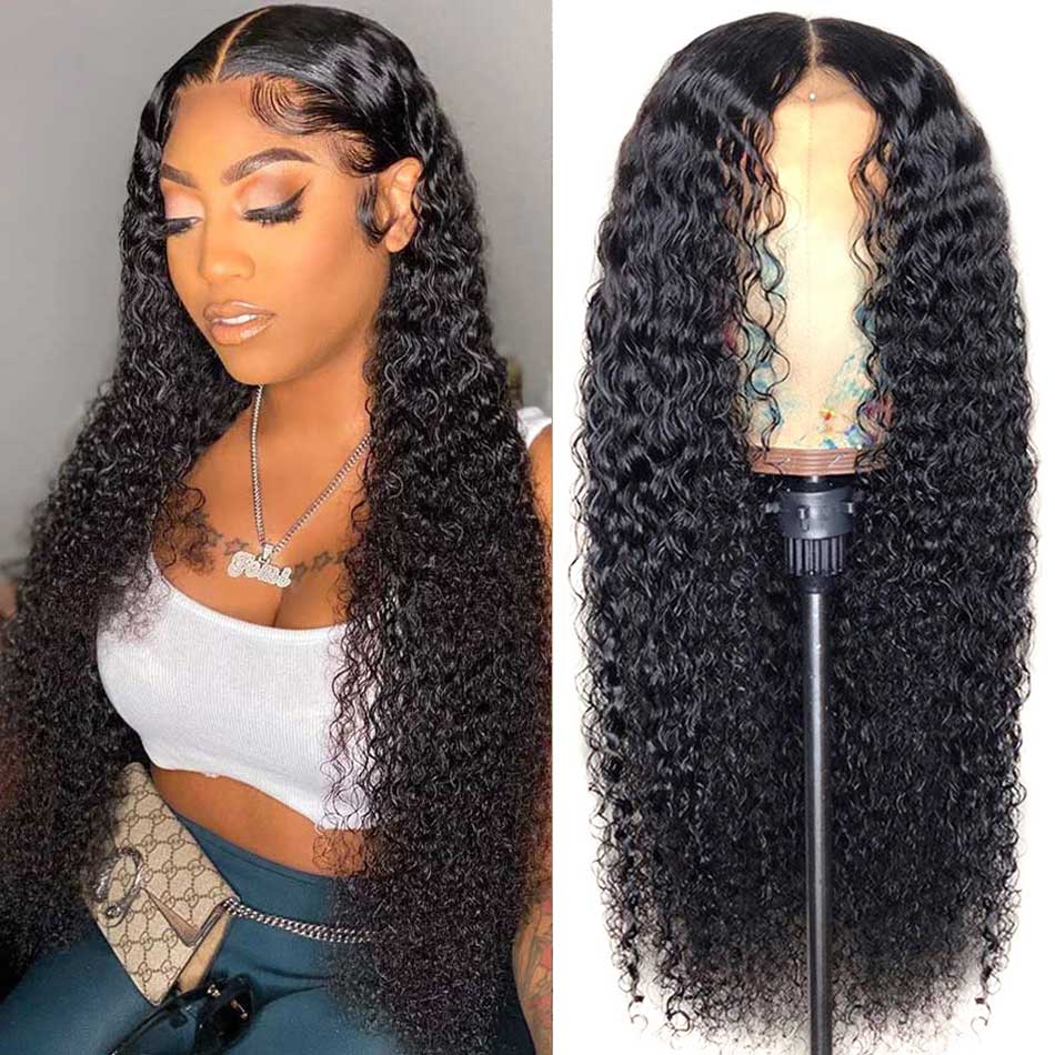 Dachic Hair 13x4 Lace Front Human Hair Wigs Malaysian Jerry Curly Frontal Wigs