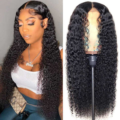 Dachic Hair 13x4 Lace Front Human Hair Wigs Malaysian Jerry Curly Frontal Wigs