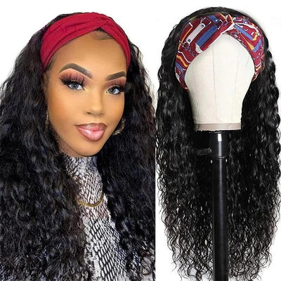 Dachic Hair Water Wave Headband Wigs Human Hair Wigs For Women