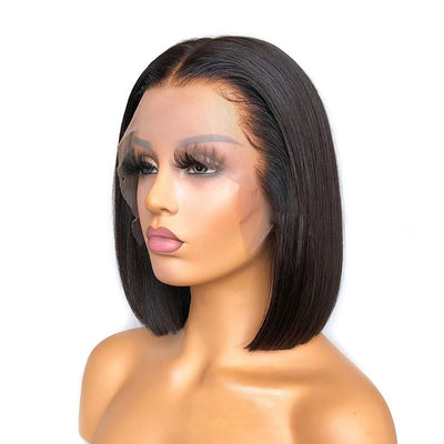 Dachic Hair Bob Bone Straight 13x4 Full Lace Frontal Pre Plucked Brazilian Human Hair Wigs