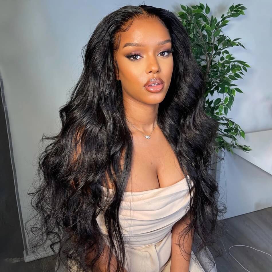 Dachic Hair 12A Body Wave Human Hair 3 Bundles With 4x4 Lace Closure 100% Remy Human Hair