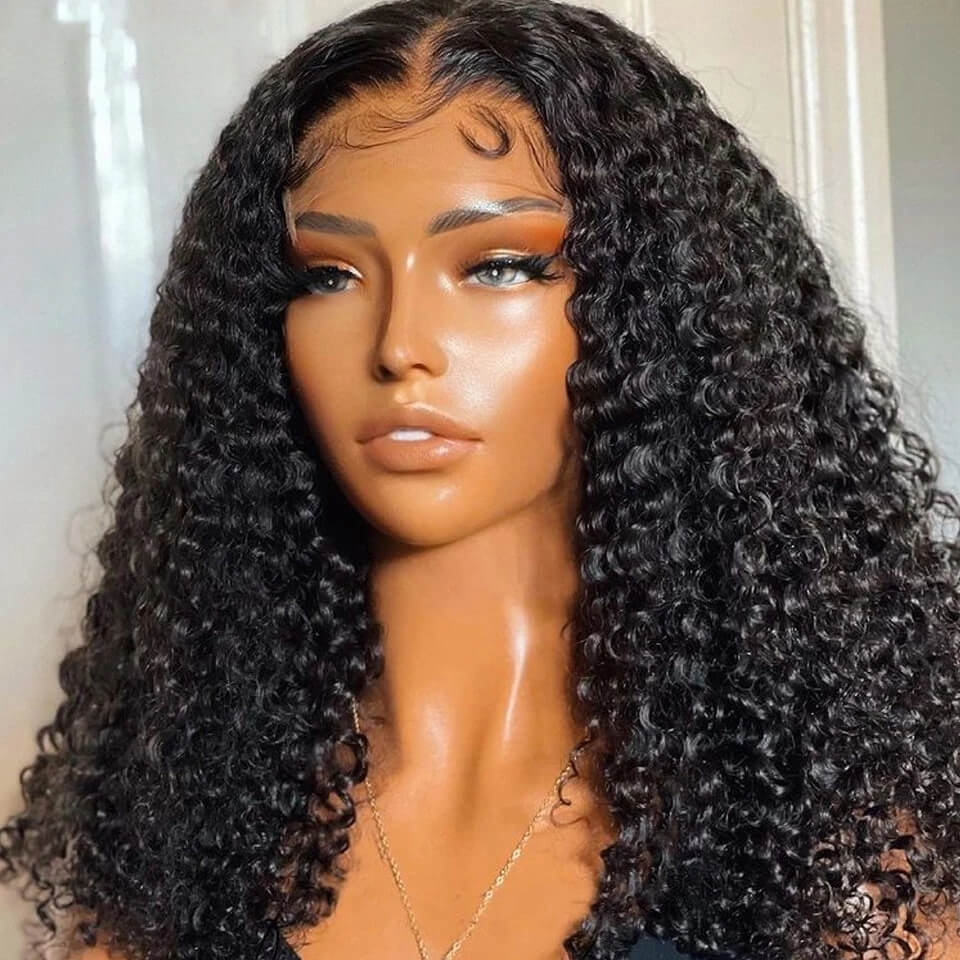 Dachic Hair 5x5 HD Lace Closure Human Hair Wigs Brazilian Kinky Curly Lace Closure Wigs