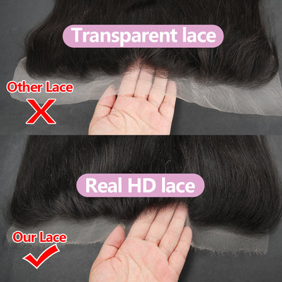 No.17 Dachic Hair HD 13x4 Full Frontal Wig Natural Bone Straight Brazilian Human Hair Virgin Hair