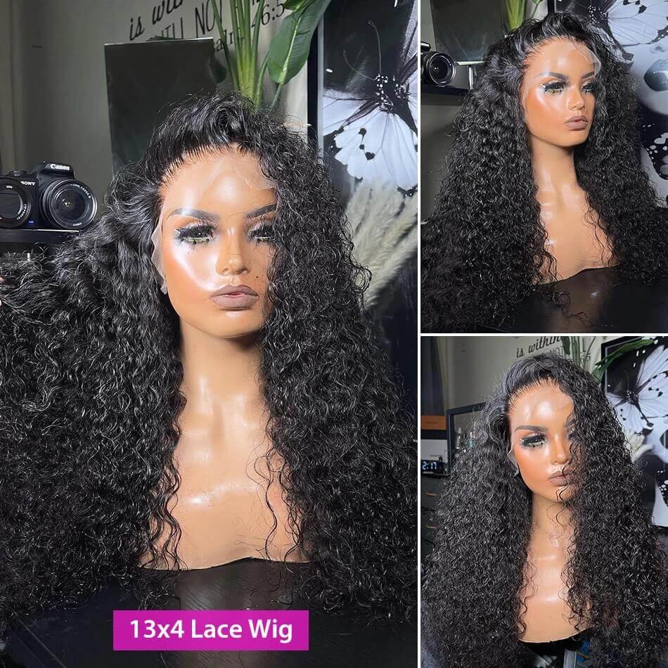 Dachic Hair 13x4 Lace Front Human Hair Wigs Malaysian Jerry Curly Frontal Wigs