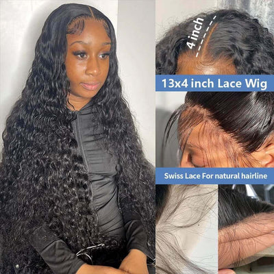 Dachic Hair 13x4 Lace Front Human Hair Wigs Malaysian Jerry Curly Frontal Wigs