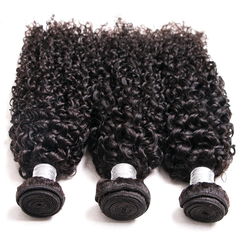 Dachic Hair Kinky Curly 3 Bundles with 13x4 4x4 5x5 Lace Closure Fronatl Brazilian Human Hair Bundles with Closure Remy Curly Hair