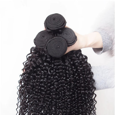 Dachic Hair Kinky Curly 3 Bundles with 13x4 4x4 5x5 Lace Closure Fronatl Brazilian Human Hair Bundles with Closure Remy Curly Hair