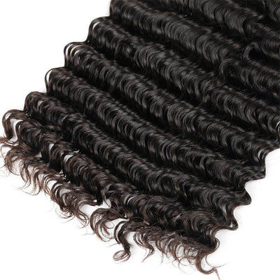 Dachic Hair Deep Wave 3 Bundles Virgin Human Hair 100% Hair Weave Extensions Hair Weft Weave Bundle