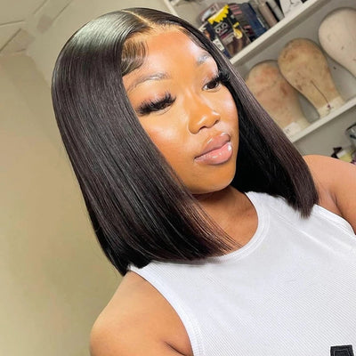 [Flash Sale] No.1 Dachic Hair Bone Straight Bob 13x4 Full Lace Front Human Hair Wigs