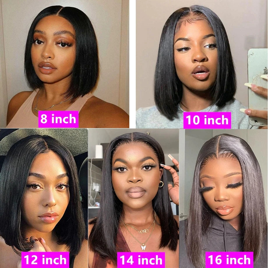 [Flash Sale] No.1 Dachic Hair Bone Straight Bob 13x4 Full Lace Front Human Hair Wigs