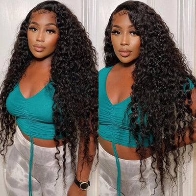 No.45 Dachic Hair 5x5 Brazilian Deep Wave Lace Closure Wigs Brazilian Virgin Hair Human Hair